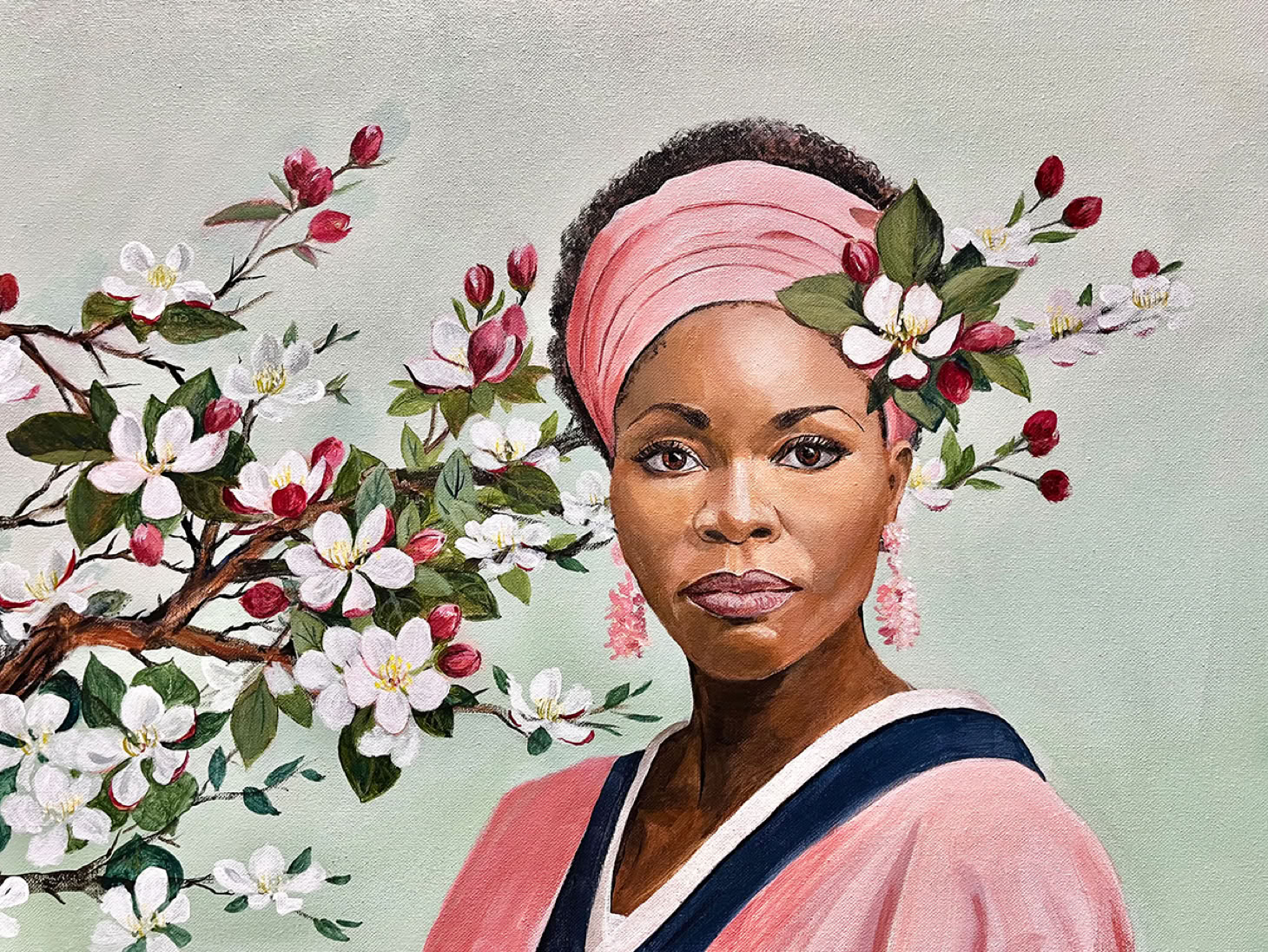 A painting giving homage to black women of the world